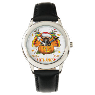Boxer Hund Halloween Thanksgiving Julafton Gift Armbandsur