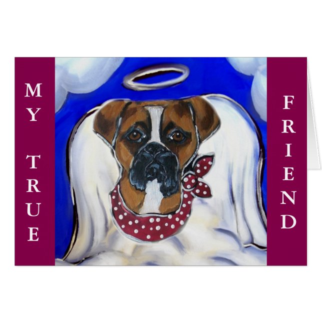 Boxer Hund Hälsningskort (Framsidan Horizontal)