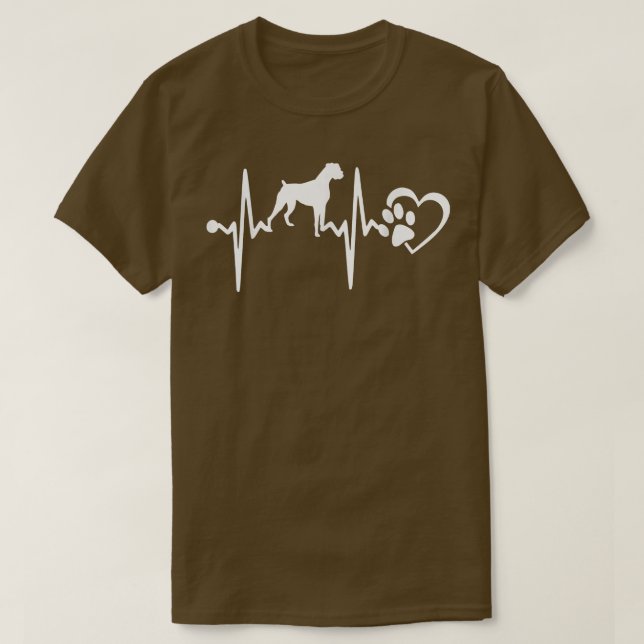 BOXER HUND HEARTBEAT T SHIRT (Design framsida)