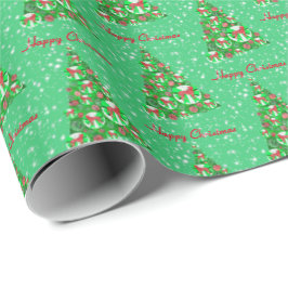 Boxer Hund Helgdag Grönt Bow Presentpapper