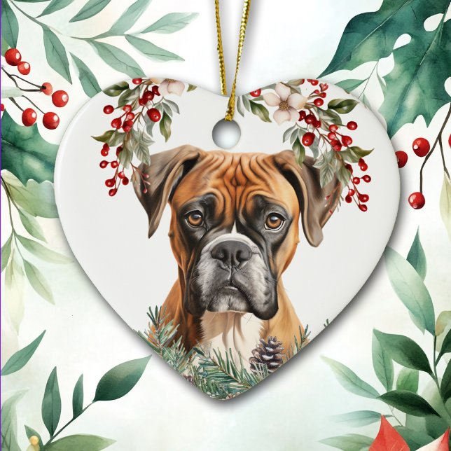 Boxer Hund Holly Wandejul Julgransprydnad Keramik (Skapare uppladdad)
