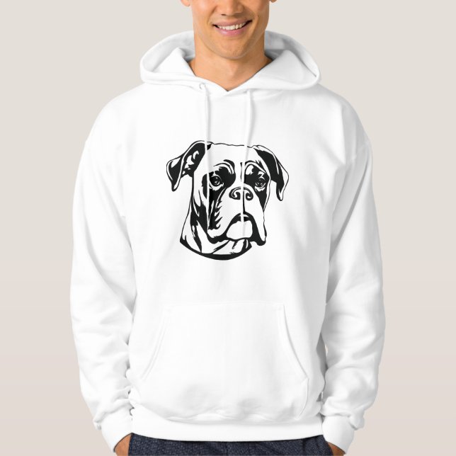 Boxer Hund Hoodie (Framsida)