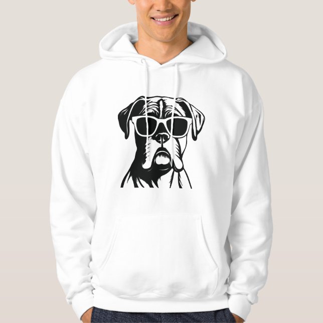 Boxer Hund Hoodie (Framsida)