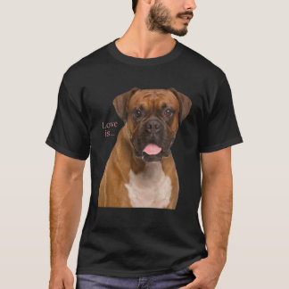 Boxer Hund Hund Pappa Kärlek är hundvalpar i Manar T Shirt