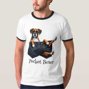Boxer-Hund i en fickur T Shirt