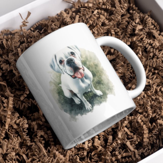 Boxer-Hund i vattenfärg Kaffemugg (Skapare uppladdad)