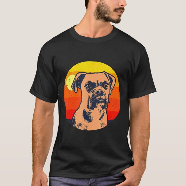 Boxer Hund Idea T Shirt (Framsida)