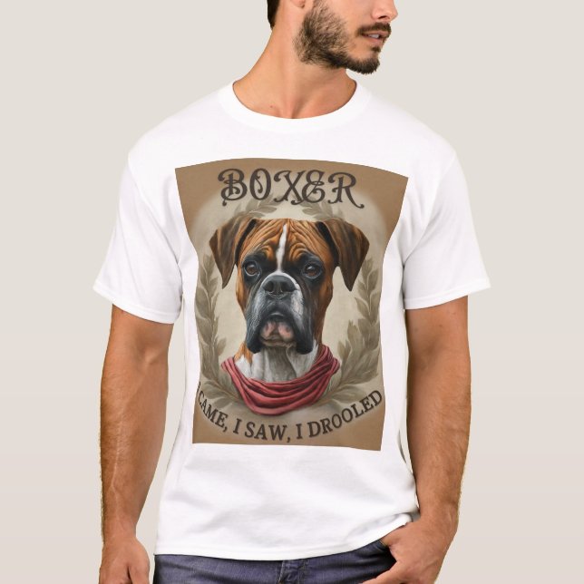 Boxer Hund, jag såg, jag drunknade T Shirt (Framsida)