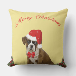 Boxer Hund Jul Cute Festive Dekorativ kudde