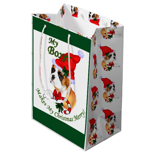 Boxer Hund Jul Glad (Baksidan Vinklad)