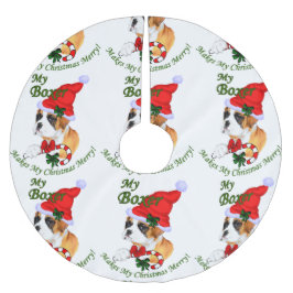 Boxer Hund jul Julgransmatta Borstad Polyester