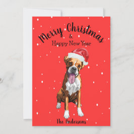 Boxer Hund jul Julkort