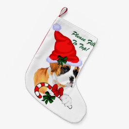 Boxer Hund jul Liten Julstrumpa