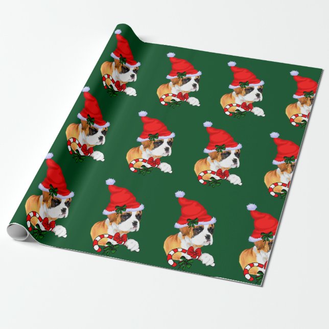 Boxer Hund jul Presentpapper (Utrullad)