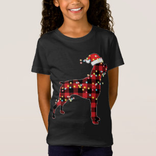 Boxer Hund jul Red Play Buffalo Pajamas Julafton T Shirt