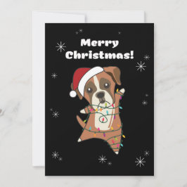 Boxer Hund jul Snö Winter Animals Hundar Julkort