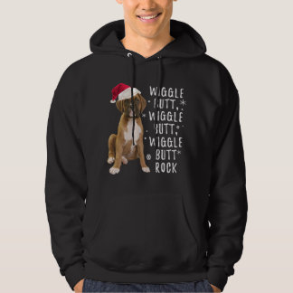 Boxer Hund jul - Wiggle Butt Sten Hoodie