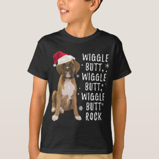 Boxer Hund jul - Wiggle Butt Sten T Shirt