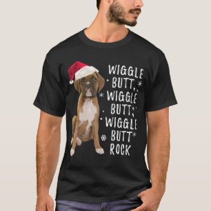 Boxer Hund jul - Wiggle Butt Sten T Shirt
