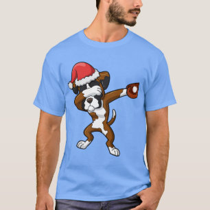 Boxer Hund Jultomten Baseball T Shirt