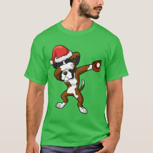 Boxer Hund Jultomten Baseball T Shirt