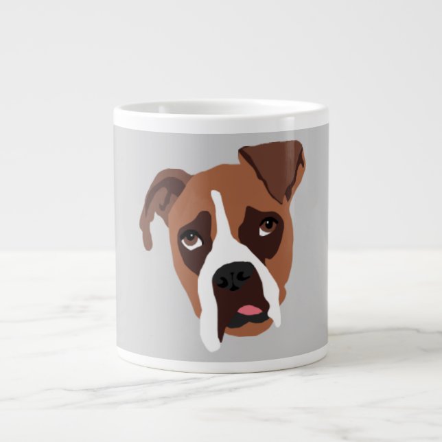 Boxer Hund Jumbo Mugg (Framsidan)