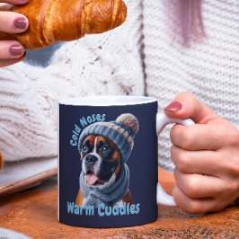 Boxer Hund Kall Noses, varma Cuddles Kaffemugg