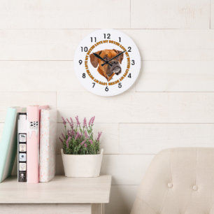 Boxer Hund Kärlek My Boxer Stor Klocka