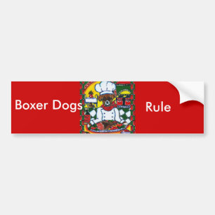 Boxer Hund Kock Bildekal