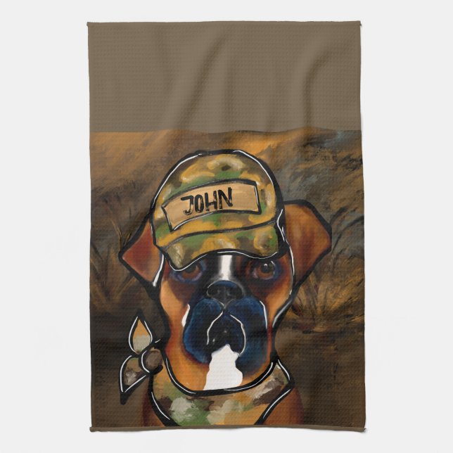 Boxer Hund Kökshandduk (Vertikal)