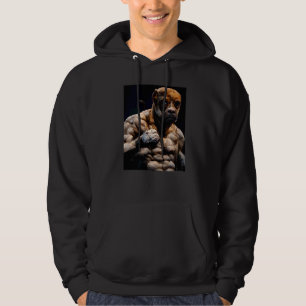 Boxer Hund Kroppsbyggare Hoodie