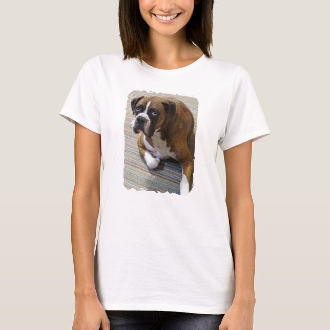 Boxer Hund Långärmad T-Shirt (Framsida)