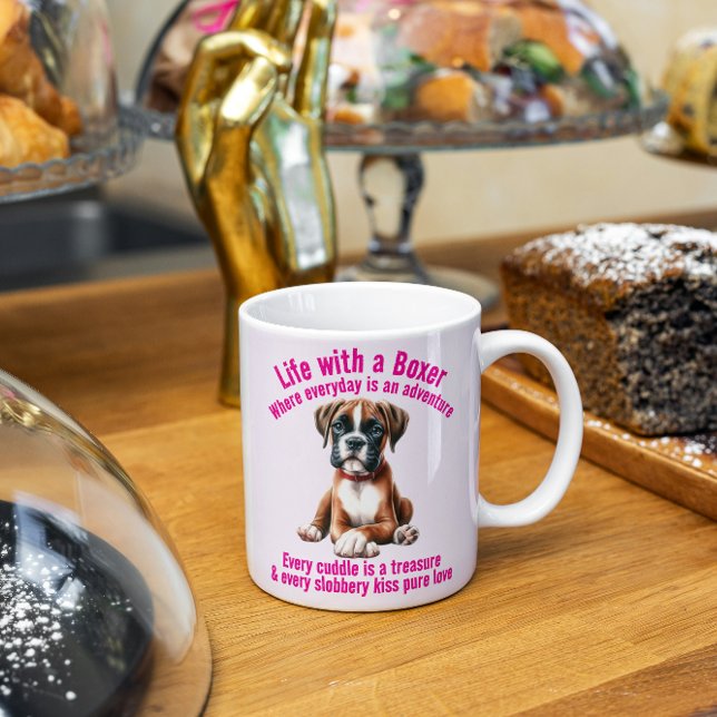 Boxer Hund Life Fullt Äventyr Kaffemugg (Skapare uppladdad)