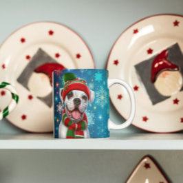 Boxer Hund Lycklig Howlidays! Kaffemugg