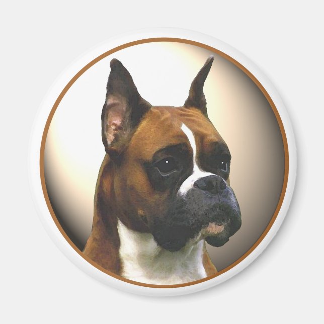 Boxer-Hund Magnet (Framsidan)