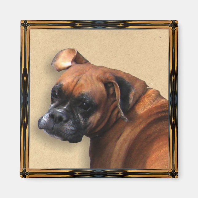 Boxer Hund Magnets Magnet (Framsidan)