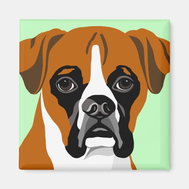 Boxer Hund Magnets Magnet (Framsidan)