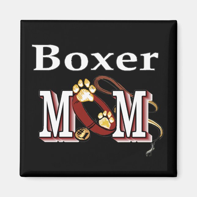 Boxer Hund MAMMA Magnet (Framsidan)