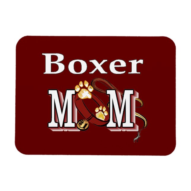 Boxer Hund MAMMA Magnet (Horisontell)