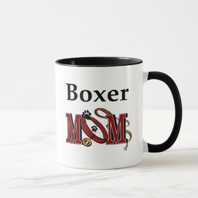 Boxer Hund MAMMA Mugg (Höger)