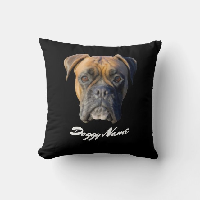 Boxer Hund Mamma Skapar din egen Kudde (Framsida)