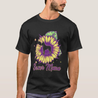 Boxer Hund Mamma Tee Boxer Mamma Solrosblomma