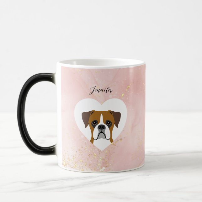 Boxer Hund Mugg (Vänster)