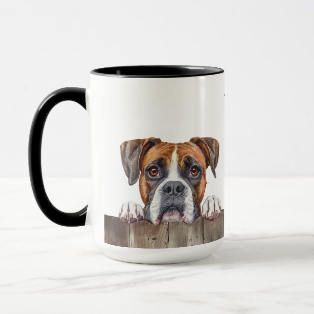 Boxer Hund Mugg (Vänster)