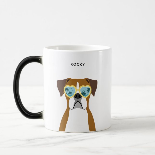 Boxer Hund Mugg (Vänster)