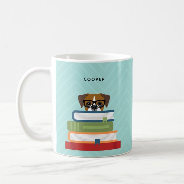 Boxer Hund Mugg (Vänster)
