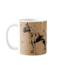 Boxer Hund Mugg – Modern Geometrisk Boxer Illustra