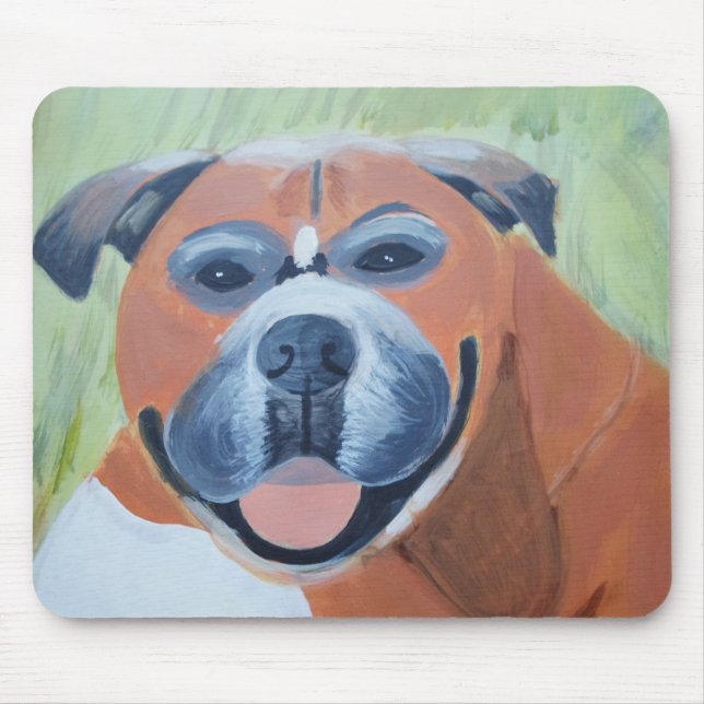 Boxer Hund Musmattor (Framsidan)
