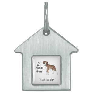 Boxer Hund My Best Friend Anpassningsbar Hund Hous ID-bricka Husdjur