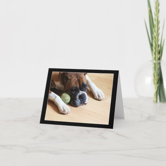 Boxer hund notecard kort (Framsida)